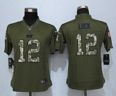 Women Limited Nike Indianapolis Colts #12 Luck Green Salute To Service Jersey,baseball caps,new era cap wholesale,wholesale hats